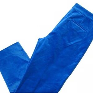 J. Crew Vibrant Blue Velvet Pants New without Tag